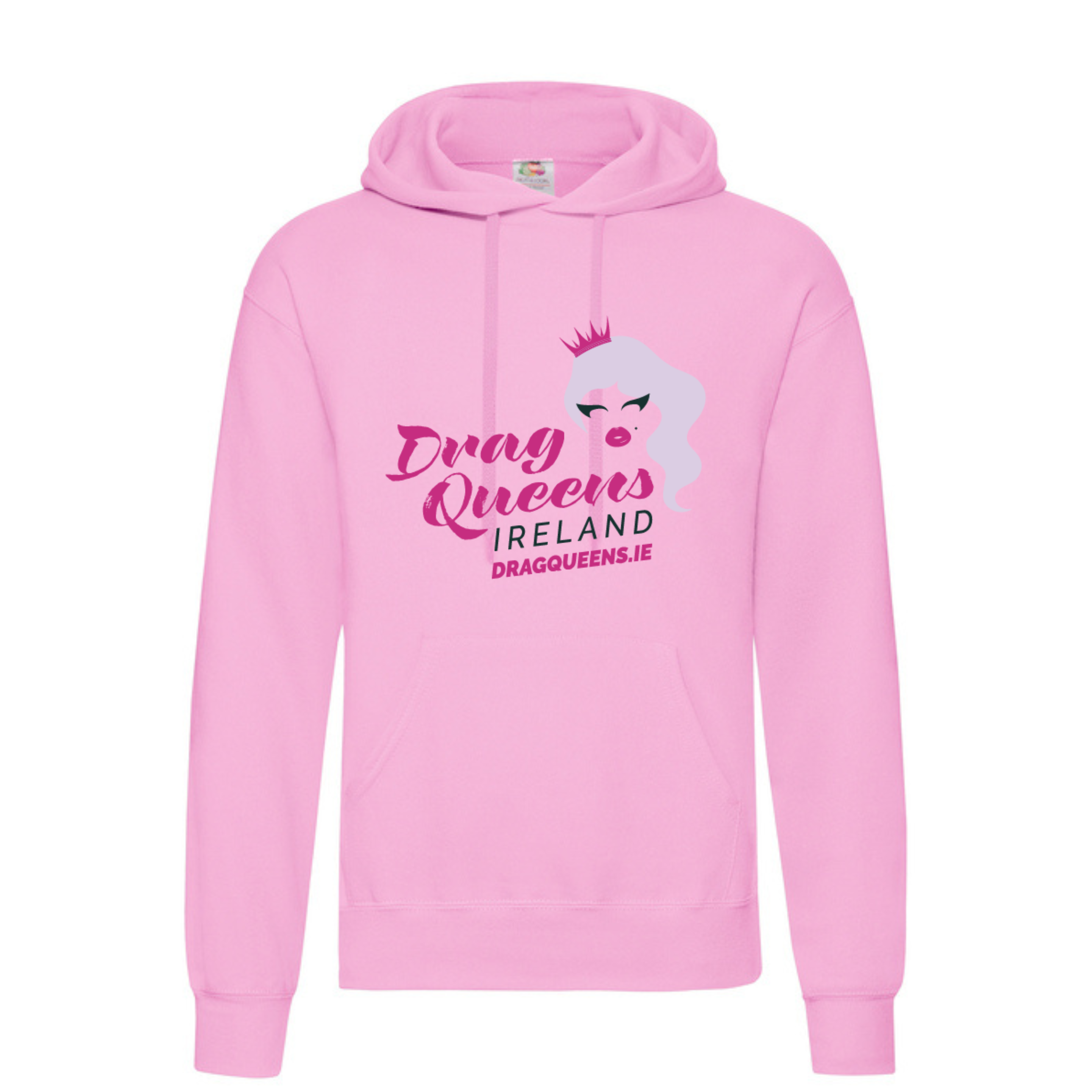 Drag Queens Ireland Logo Hoodie – Unisex Hoodie, Official Drag Queen Merch  - Pink