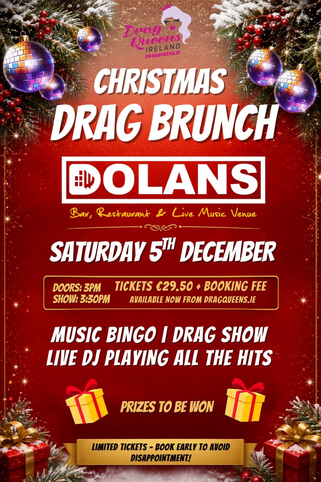 Christmas Drag Brunch at Dolans